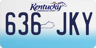 KY license plate 636JKY