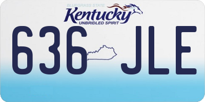 KY license plate 636JLE