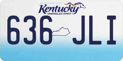 KY license plate 636JLI