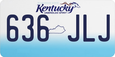 KY license plate 636JLJ