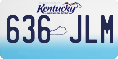 KY license plate 636JLM