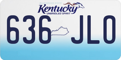 KY license plate 636JLO