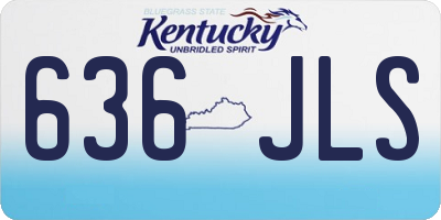 KY license plate 636JLS