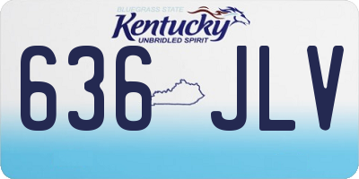 KY license plate 636JLV