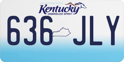 KY license plate 636JLY