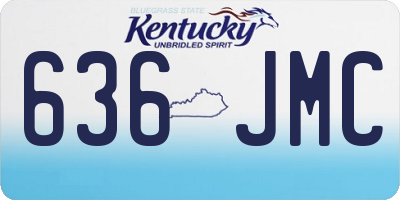 KY license plate 636JMC