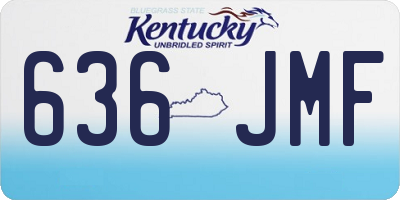 KY license plate 636JMF