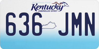 KY license plate 636JMN