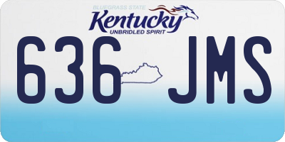 KY license plate 636JMS