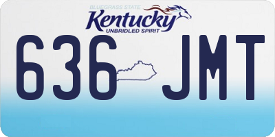 KY license plate 636JMT