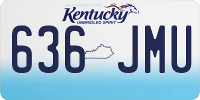 KY license plate 636JMU
