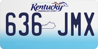 KY license plate 636JMX