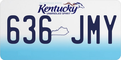 KY license plate 636JMY