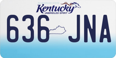 KY license plate 636JNA