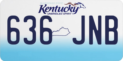 KY license plate 636JNB