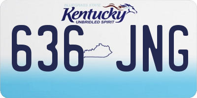 KY license plate 636JNG