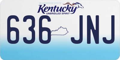 KY license plate 636JNJ