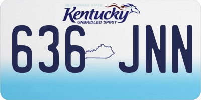 KY license plate 636JNN