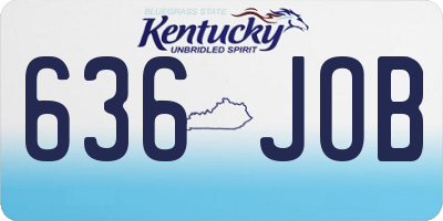 KY license plate 636JOB