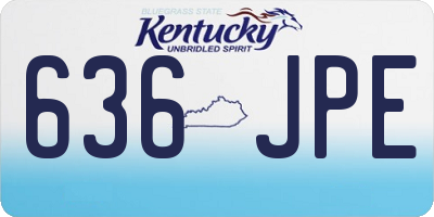 KY license plate 636JPE