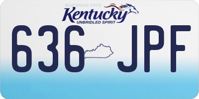KY license plate 636JPF