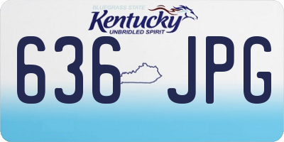 KY license plate 636JPG