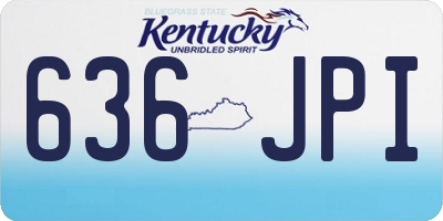 KY license plate 636JPI