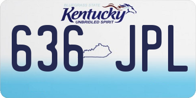 KY license plate 636JPL