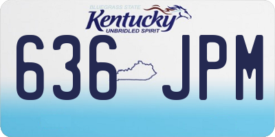 KY license plate 636JPM