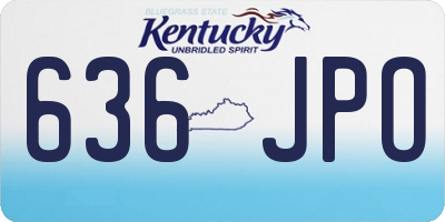 KY license plate 636JPO