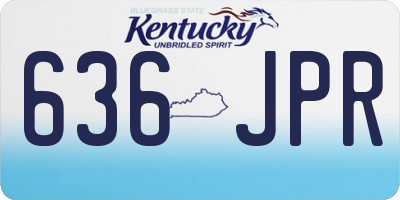 KY license plate 636JPR