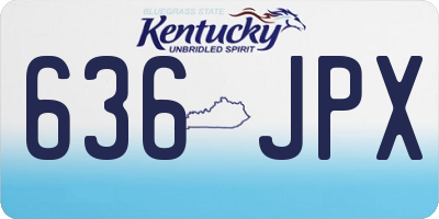 KY license plate 636JPX