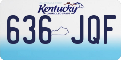 KY license plate 636JQF