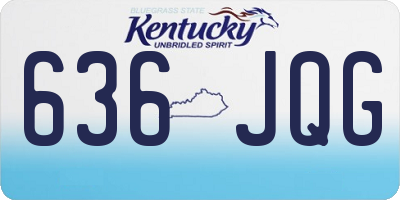 KY license plate 636JQG