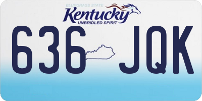 KY license plate 636JQK