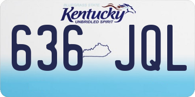 KY license plate 636JQL
