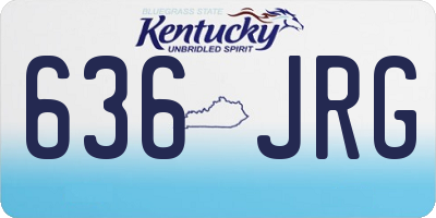 KY license plate 636JRG