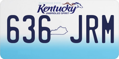 KY license plate 636JRM