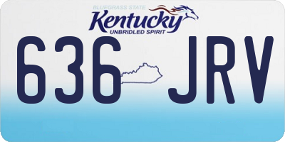 KY license plate 636JRV