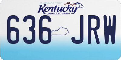 KY license plate 636JRW