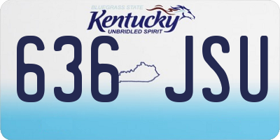 KY license plate 636JSU