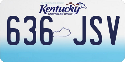 KY license plate 636JSV