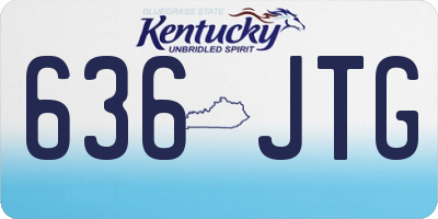 KY license plate 636JTG