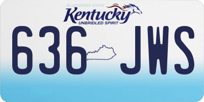 KY license plate 636JWS