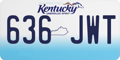 KY license plate 636JWT