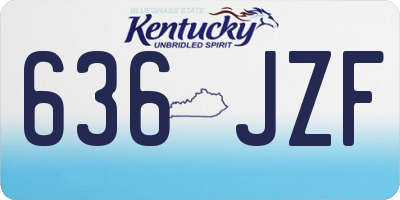 KY license plate 636JZF