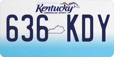 KY license plate 636KDY