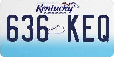 KY license plate 636KEQ
