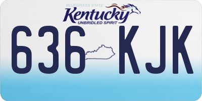 KY license plate 636KJK
