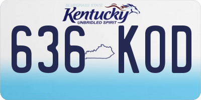 KY license plate 636KOD